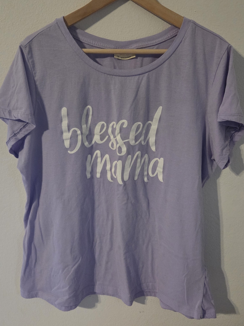 Bobbie Brooks Lilac 'Blessed Mama' Short Sleeve Tee